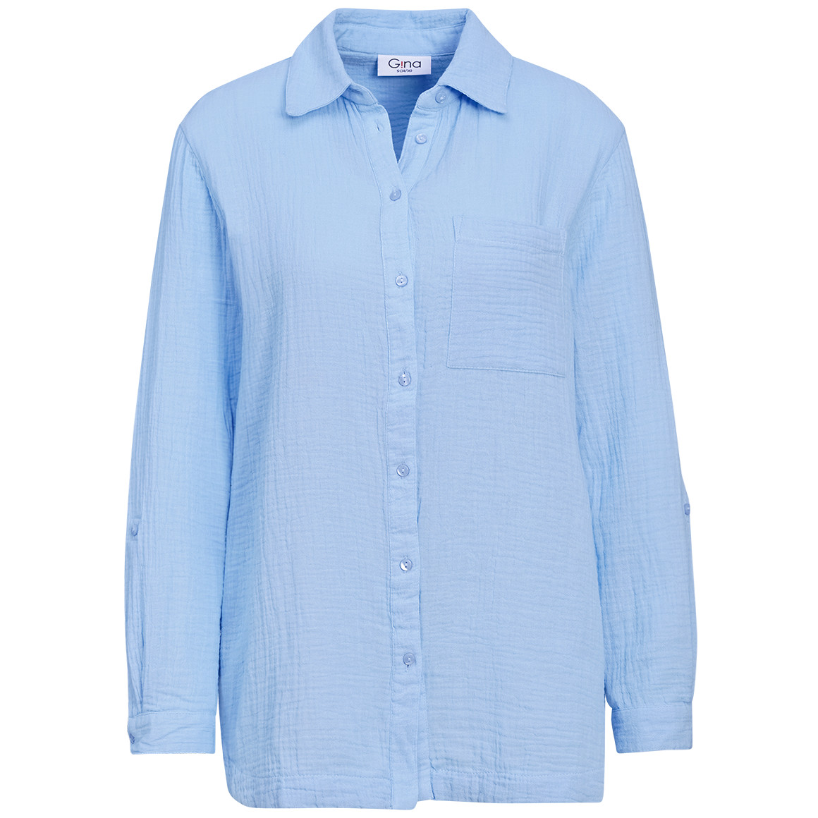 Damen Musselin-Bluse unifarben