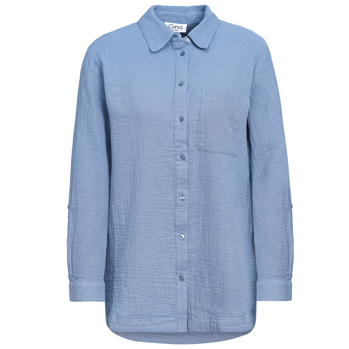 Damen Musselin-Bluse unifarben