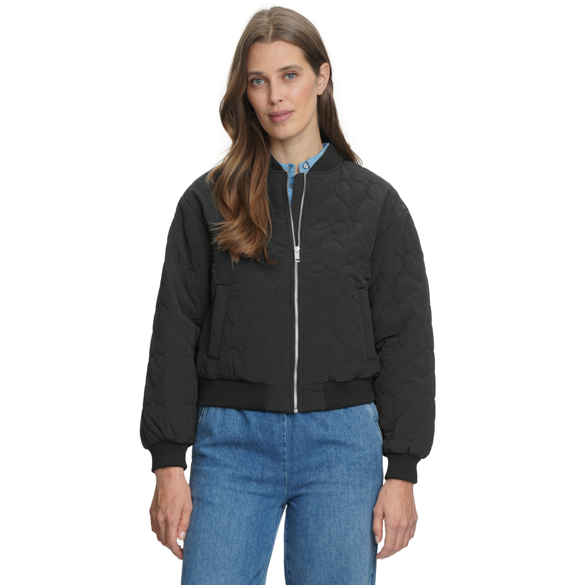 Damen Blouson mit Herz-Steppung