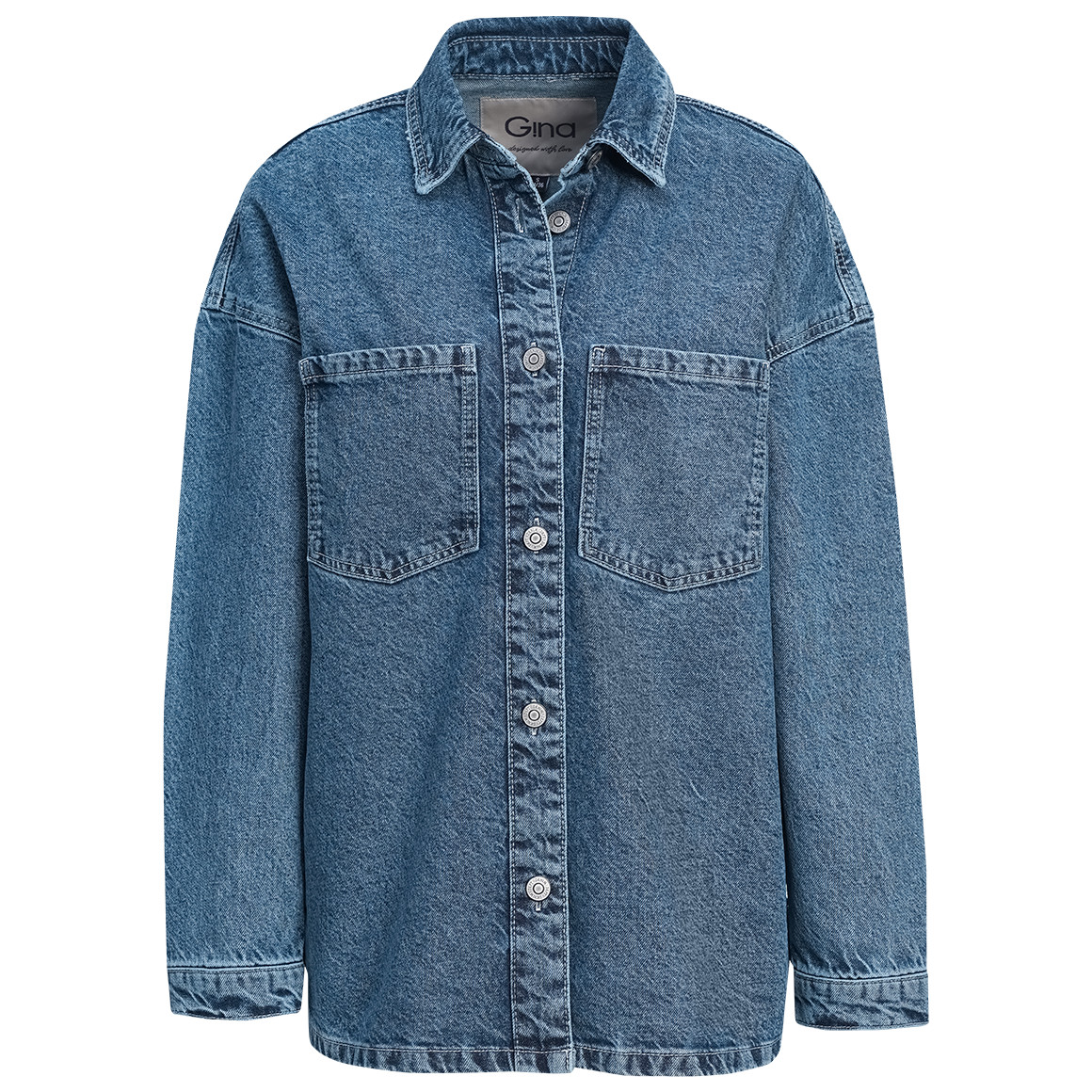 Damen Overshirt in Denim-Optik