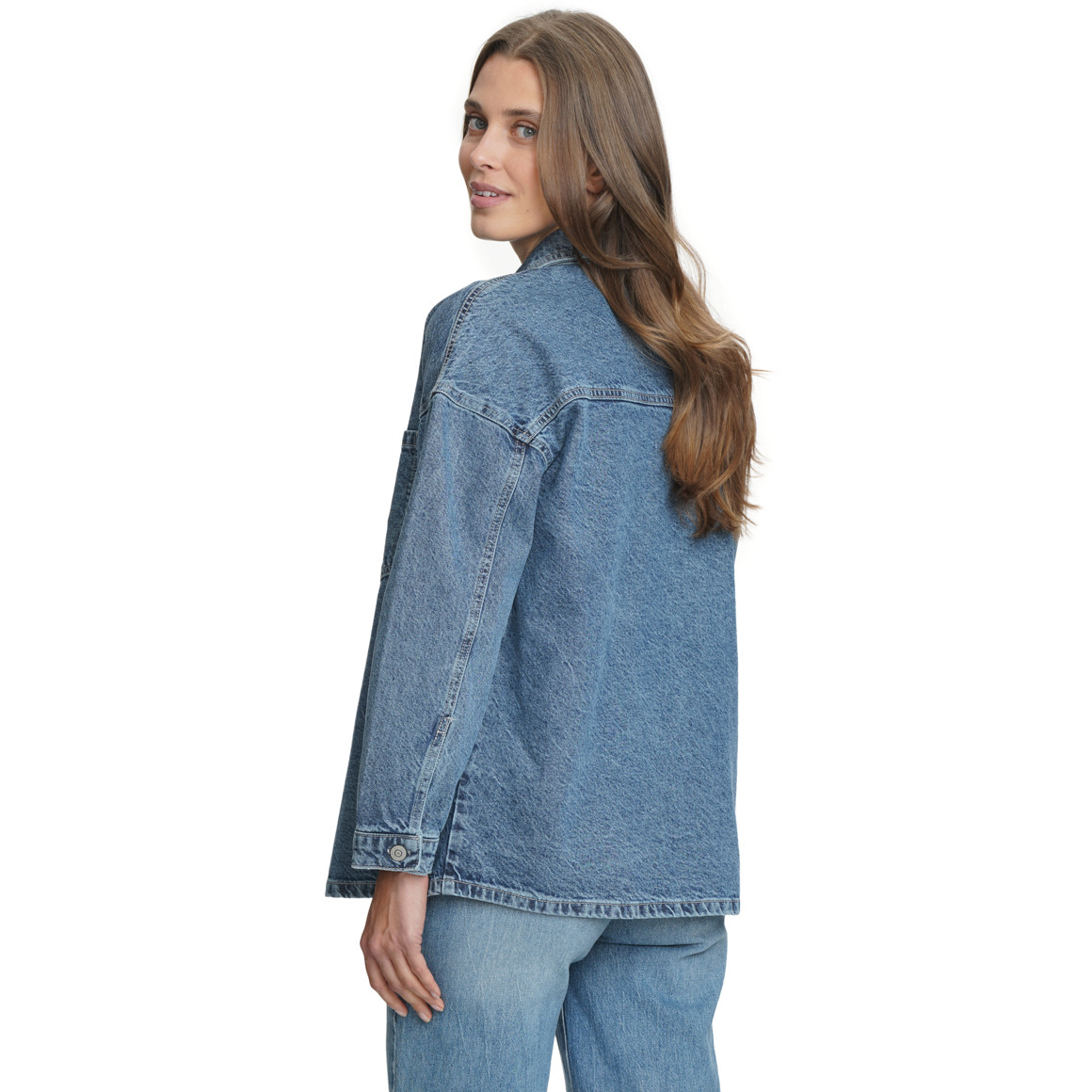 Damen Overshirt in Denim-Optik