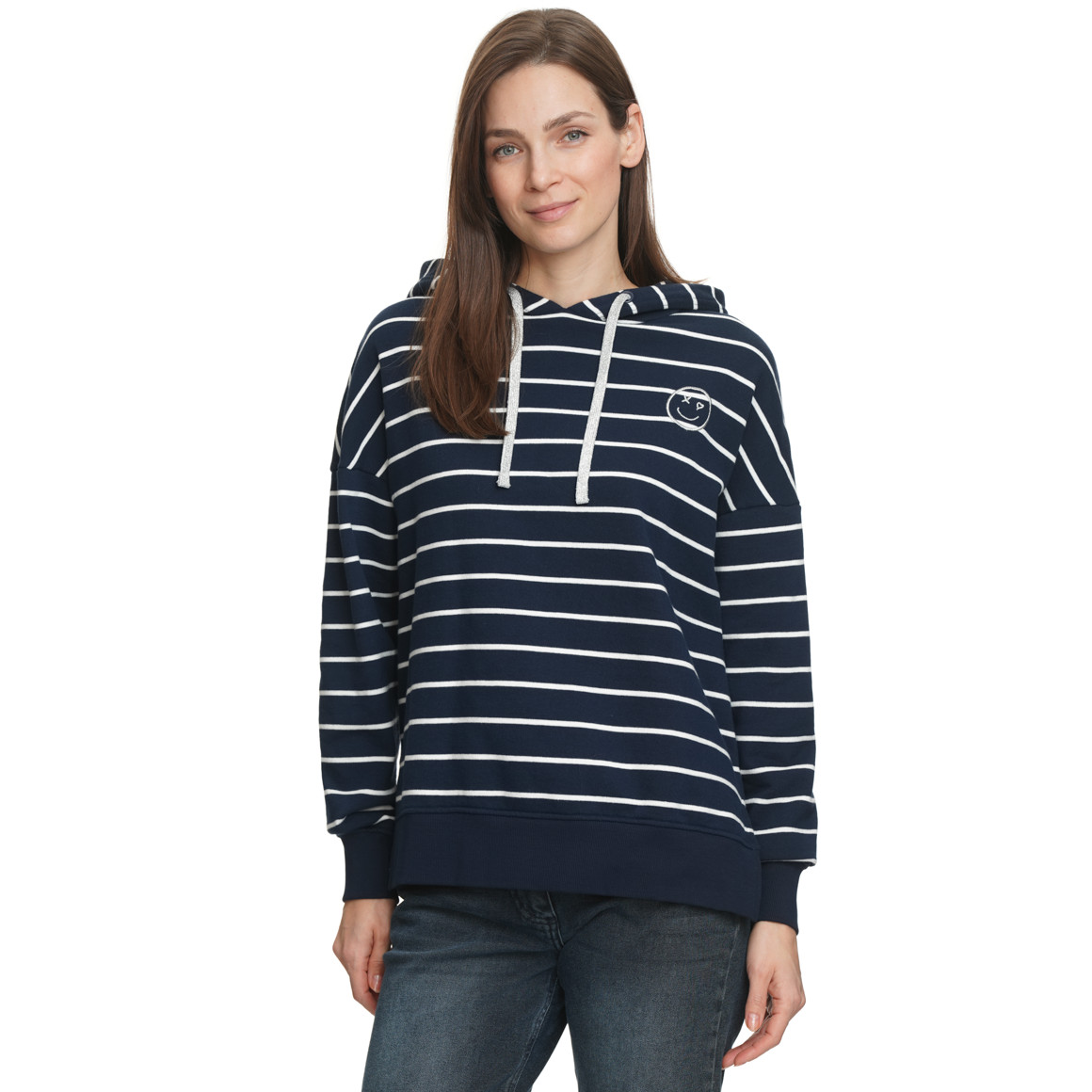 Damen Hoodie mit Streifen