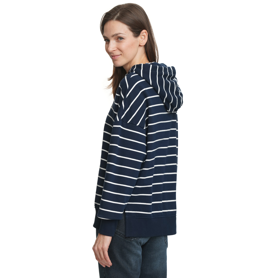 Damen Hoodie mit Streifen