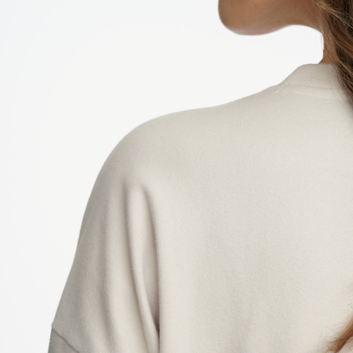 Damen Sweatshirt mit Frottee-Applikation