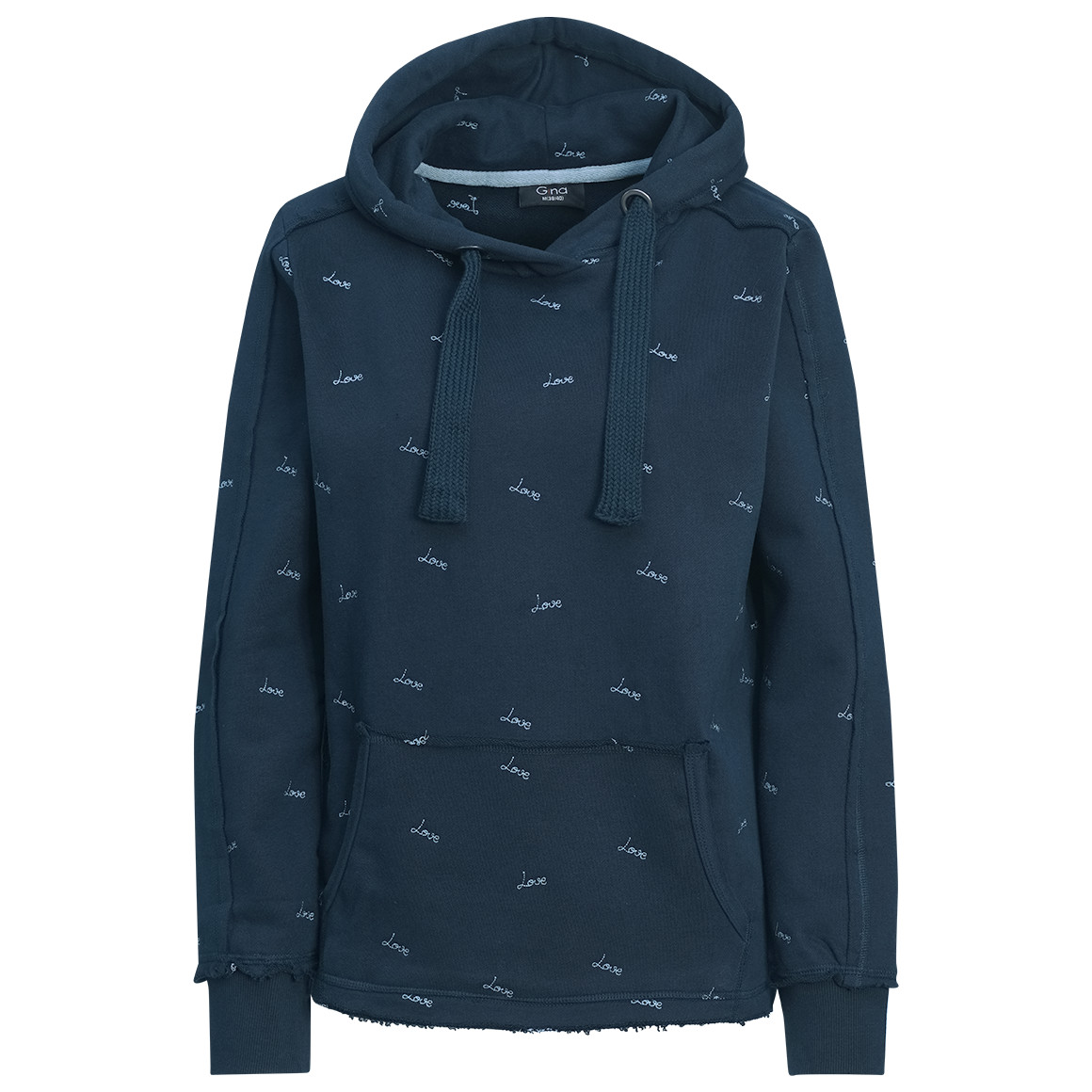 Damen Hoodie mit Allover-Stickerei