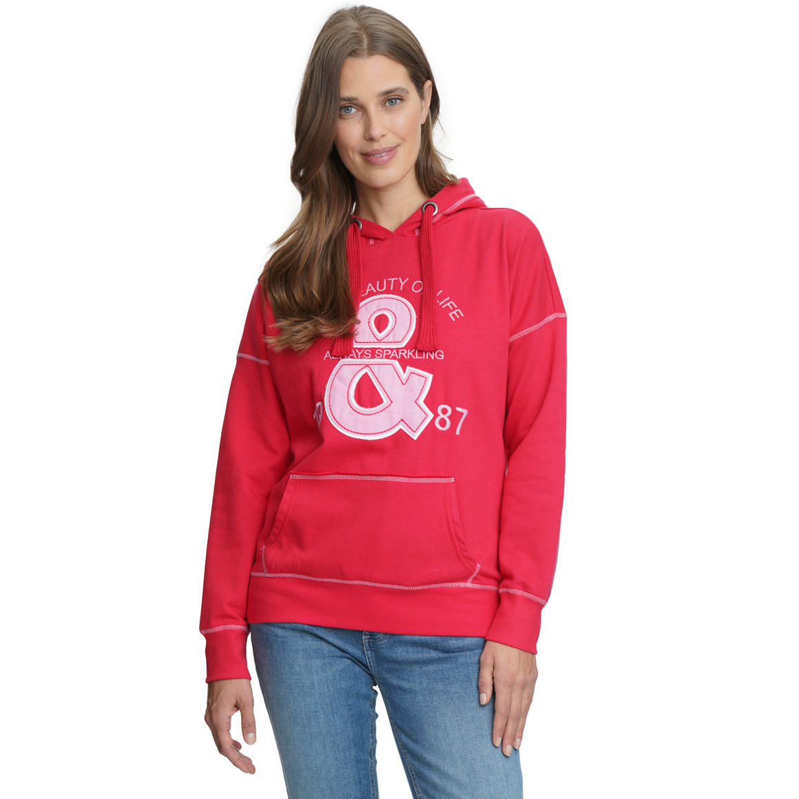 Damen Hoodie mit Stickerei