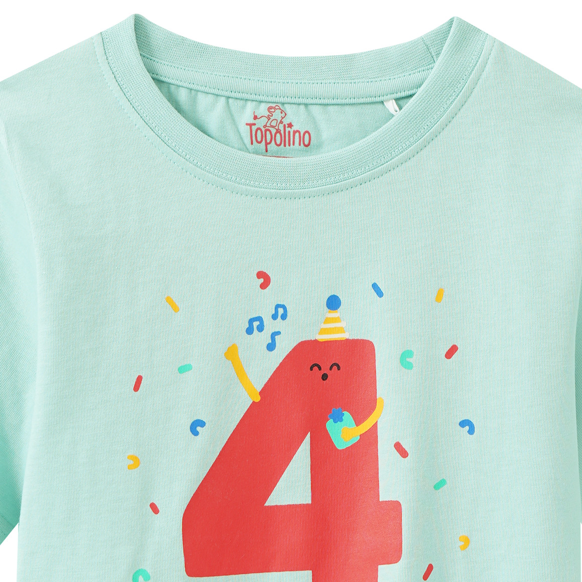 Kinder T-Shirt mit Geburtstagszahl 4