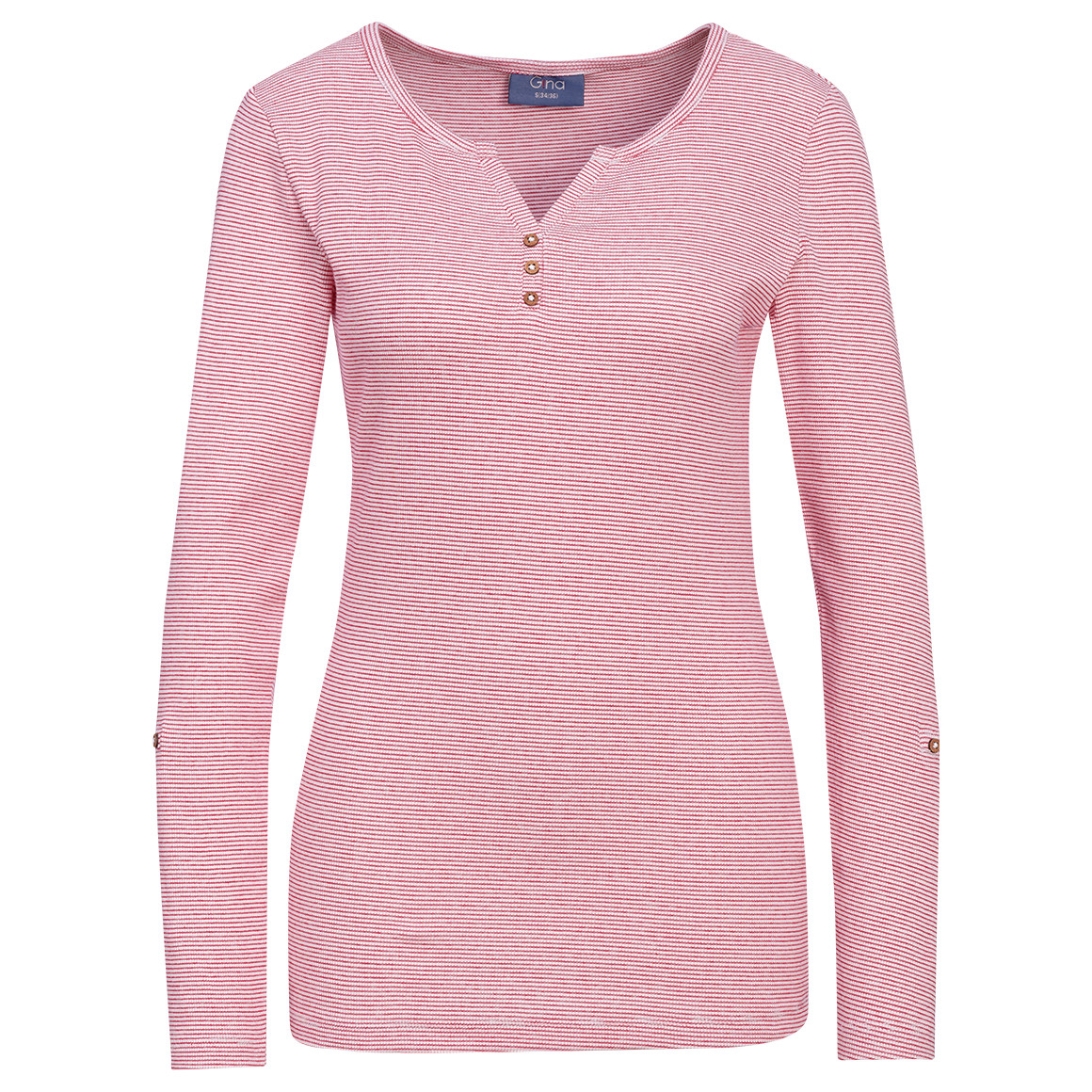 Damen Langarmshirt mit feinen Streifen