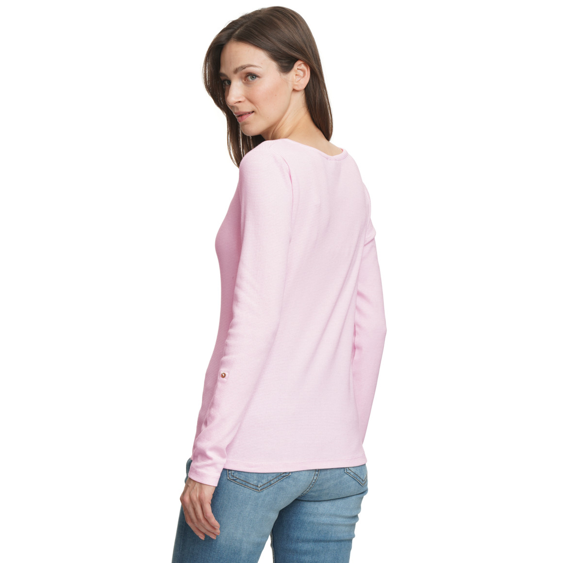 Damen Langarmshirt mit feinen Streifen