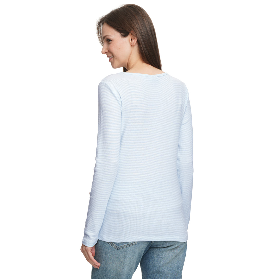 Damen Langarmshirt mit feinen Streifen