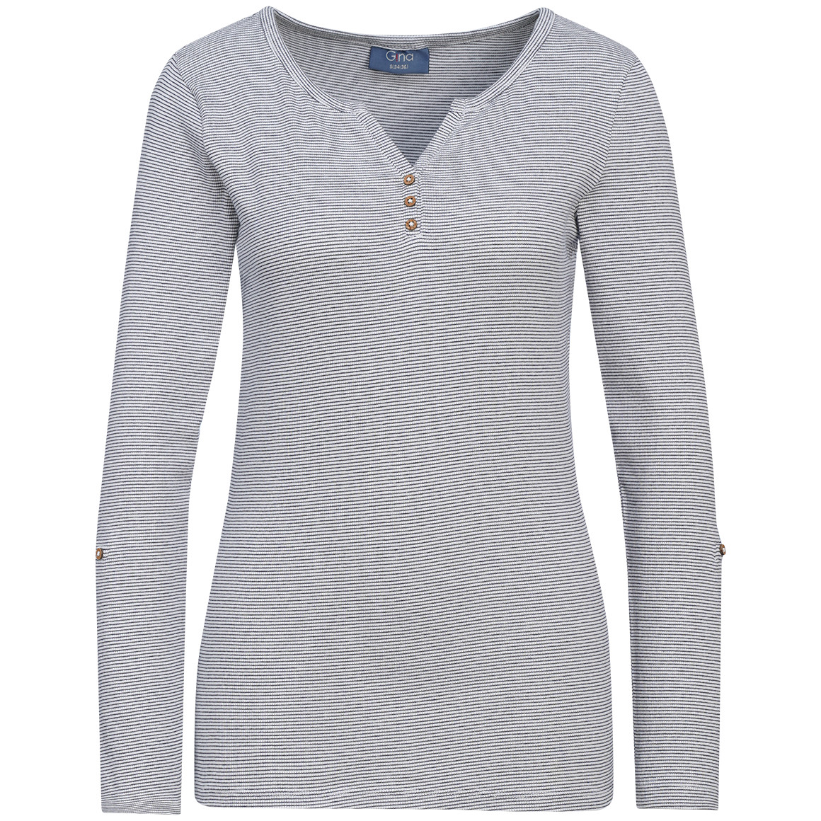 Damen Langarmshirt mit feinen Streifen