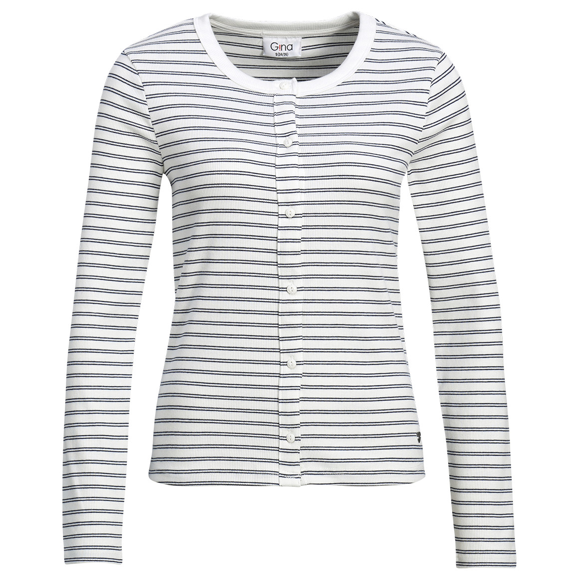 Damen Langarmshirt mit Knopfleiste