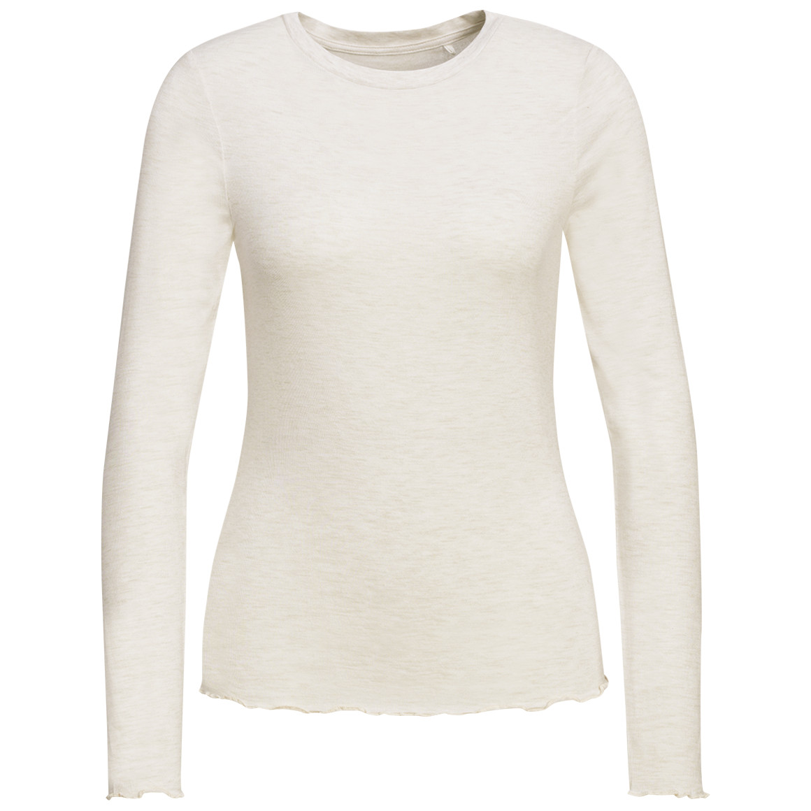 Damen Langarmshirt mit Wellenbündchen