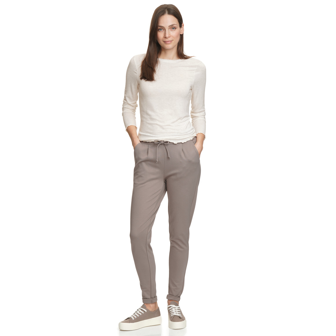 Damen Langarmshirt mit Wellenbündchen