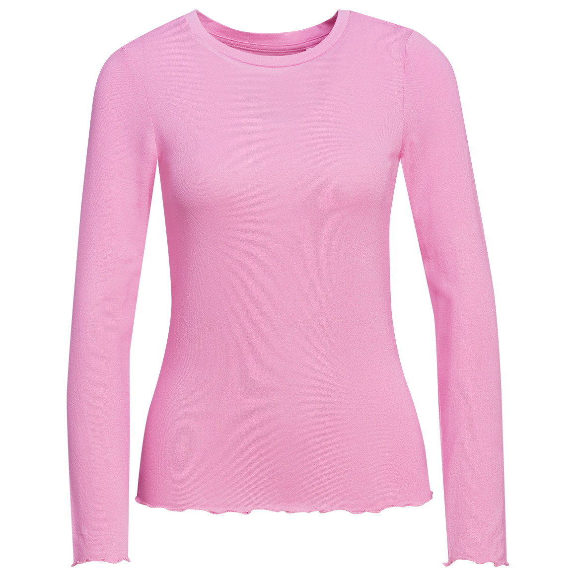 Damen Langarmshirt mit Wellenbündchen