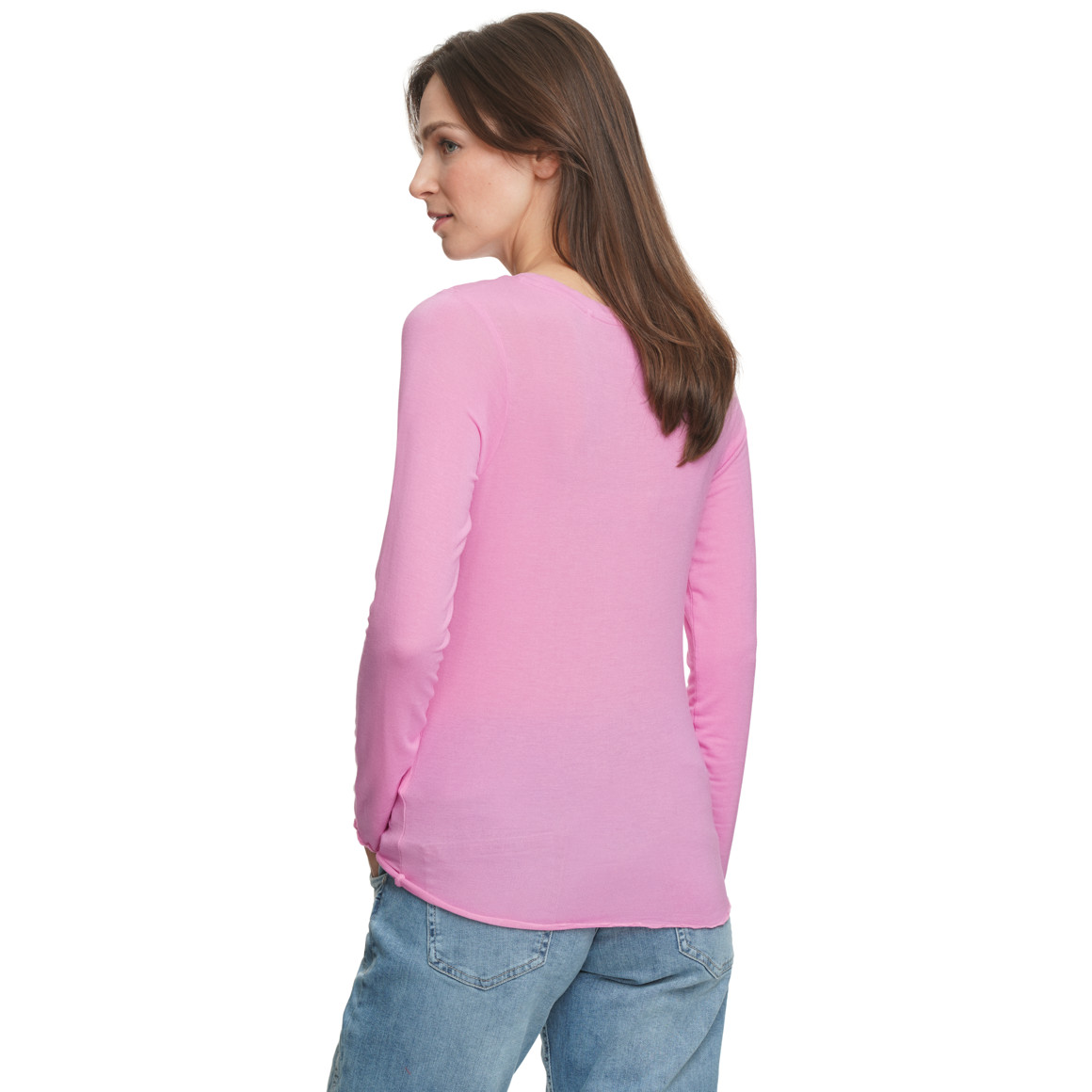 Damen Langarmshirt mit Wellenbündchen