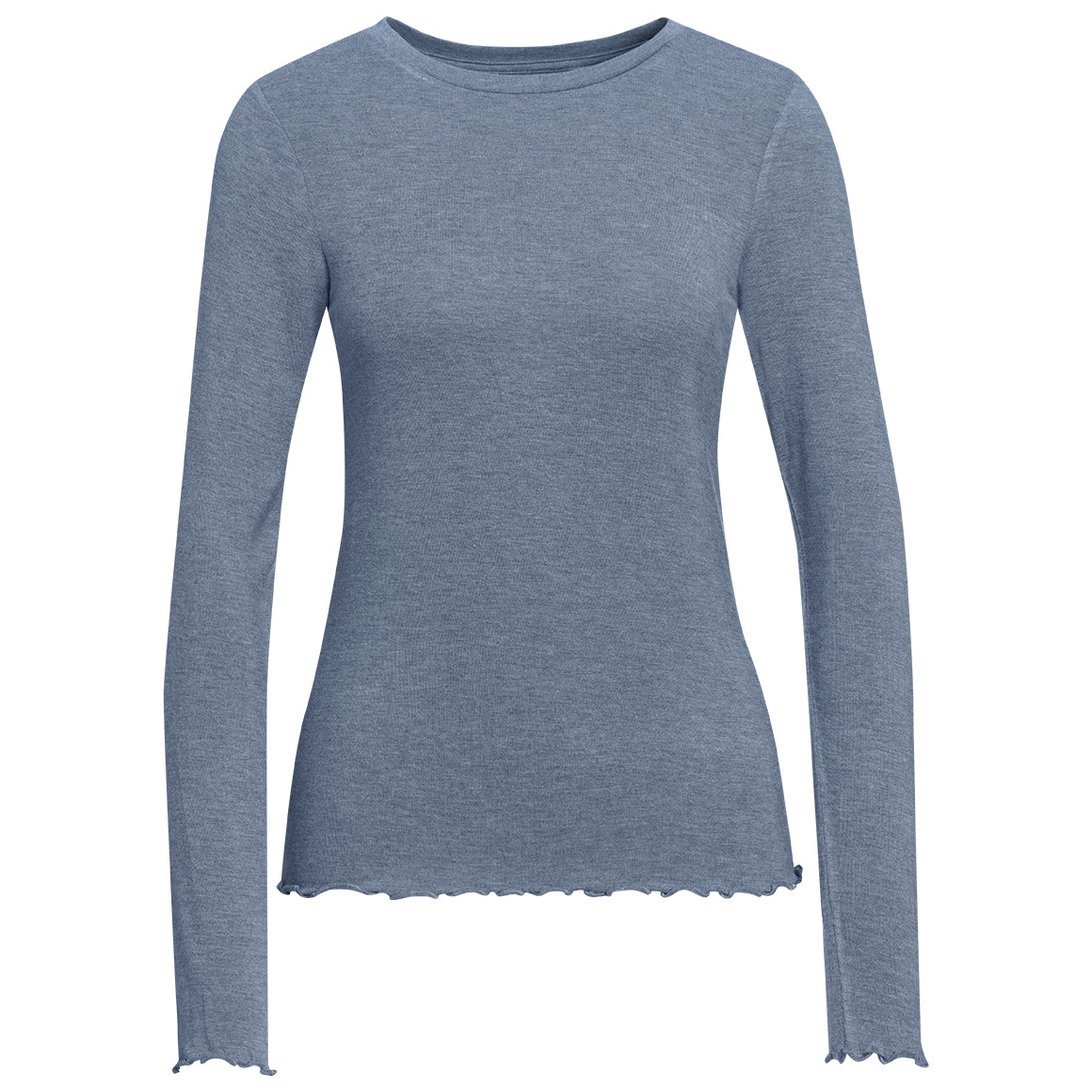 Damen Langarmshirt mit Wellenbündchen