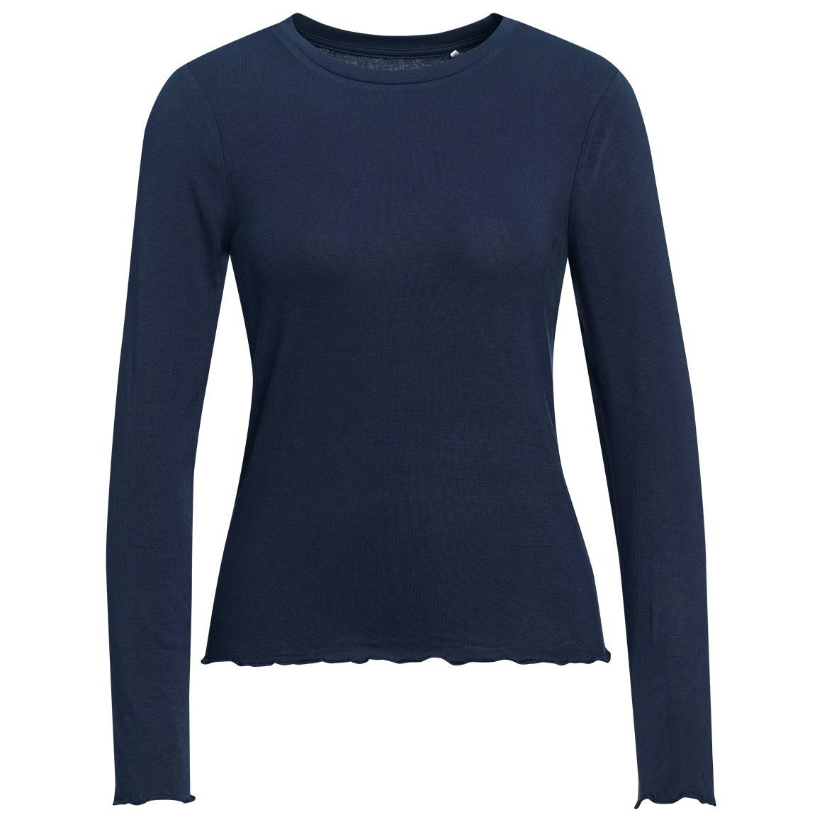 Damen Langarmshirt mit Wellenbündchen
