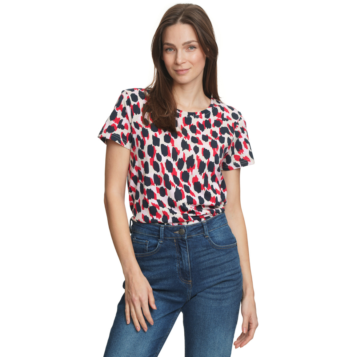 Damen T-Shirt mit Allover-Print