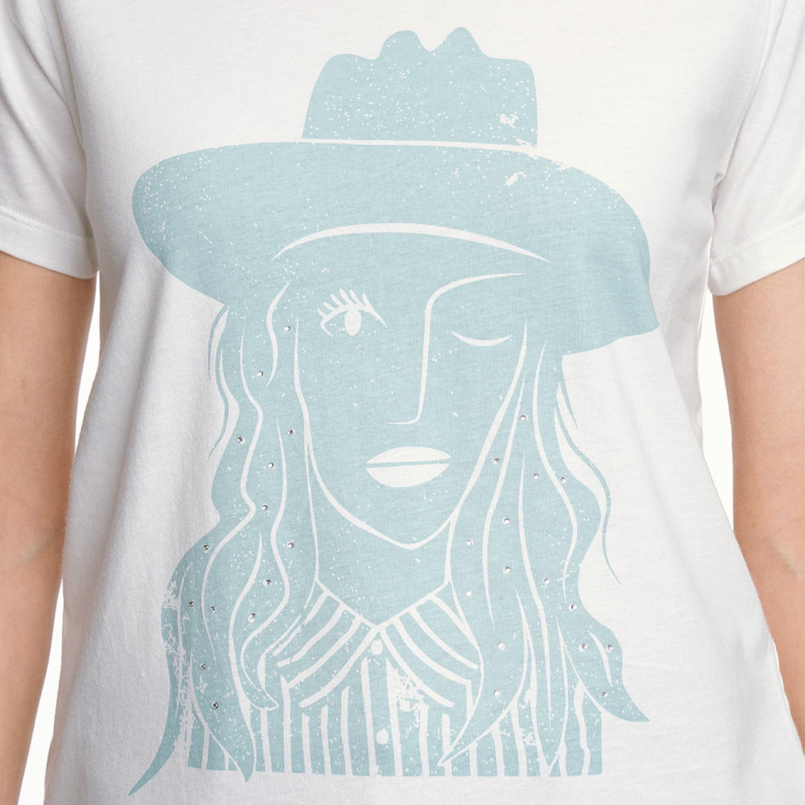 Dames T-shirt met print op de voorkant