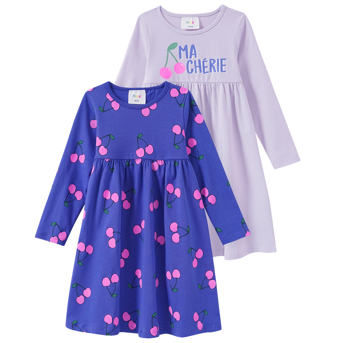 2 Mädchen Kleider mit Prints