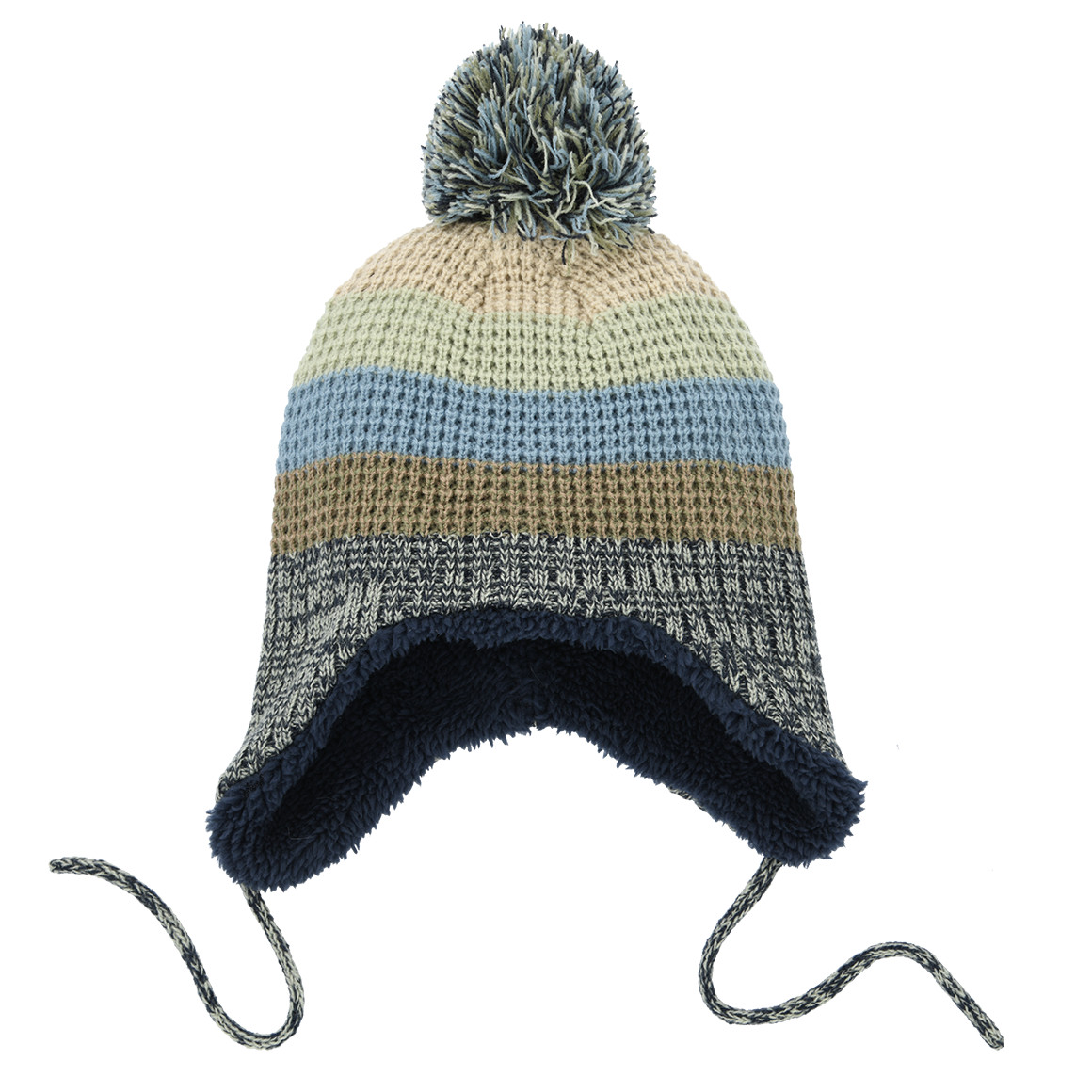 Gebreide babymuts met bobble