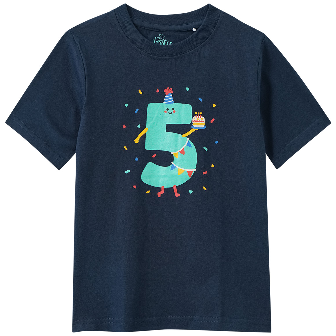 Kinder T-Shirt mit Geburtstagszahl 5