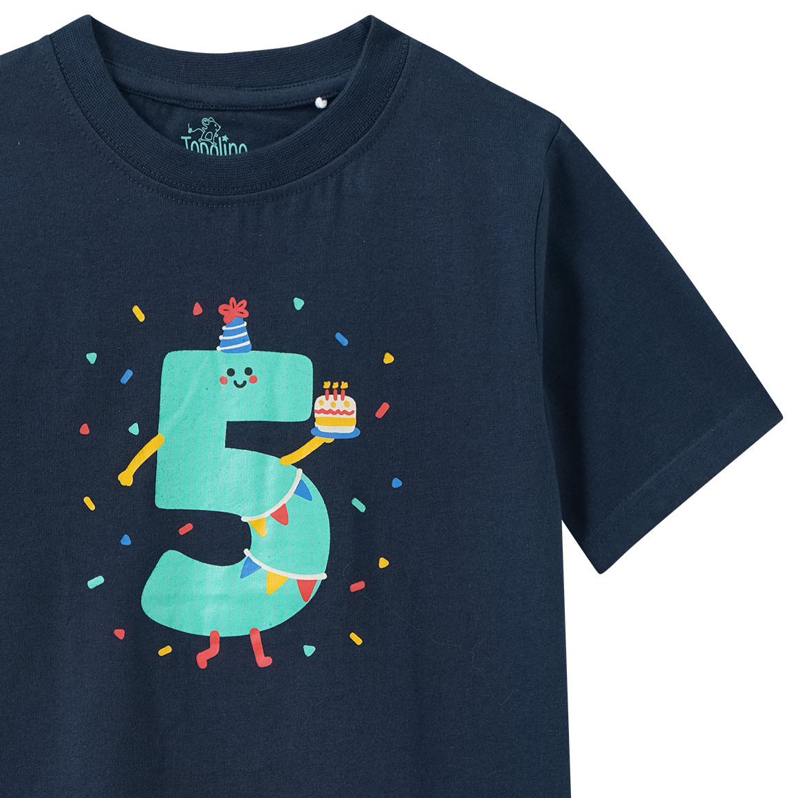Kinder T-Shirt mit Geburtstagszahl 5