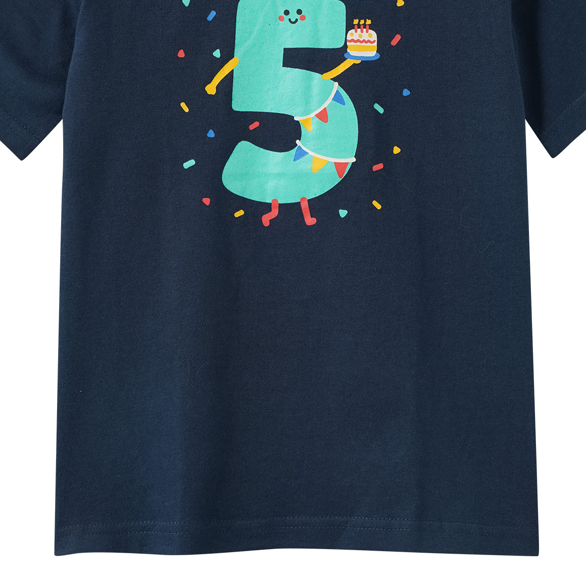 Kinder T-Shirt mit Geburtstagszahl 5