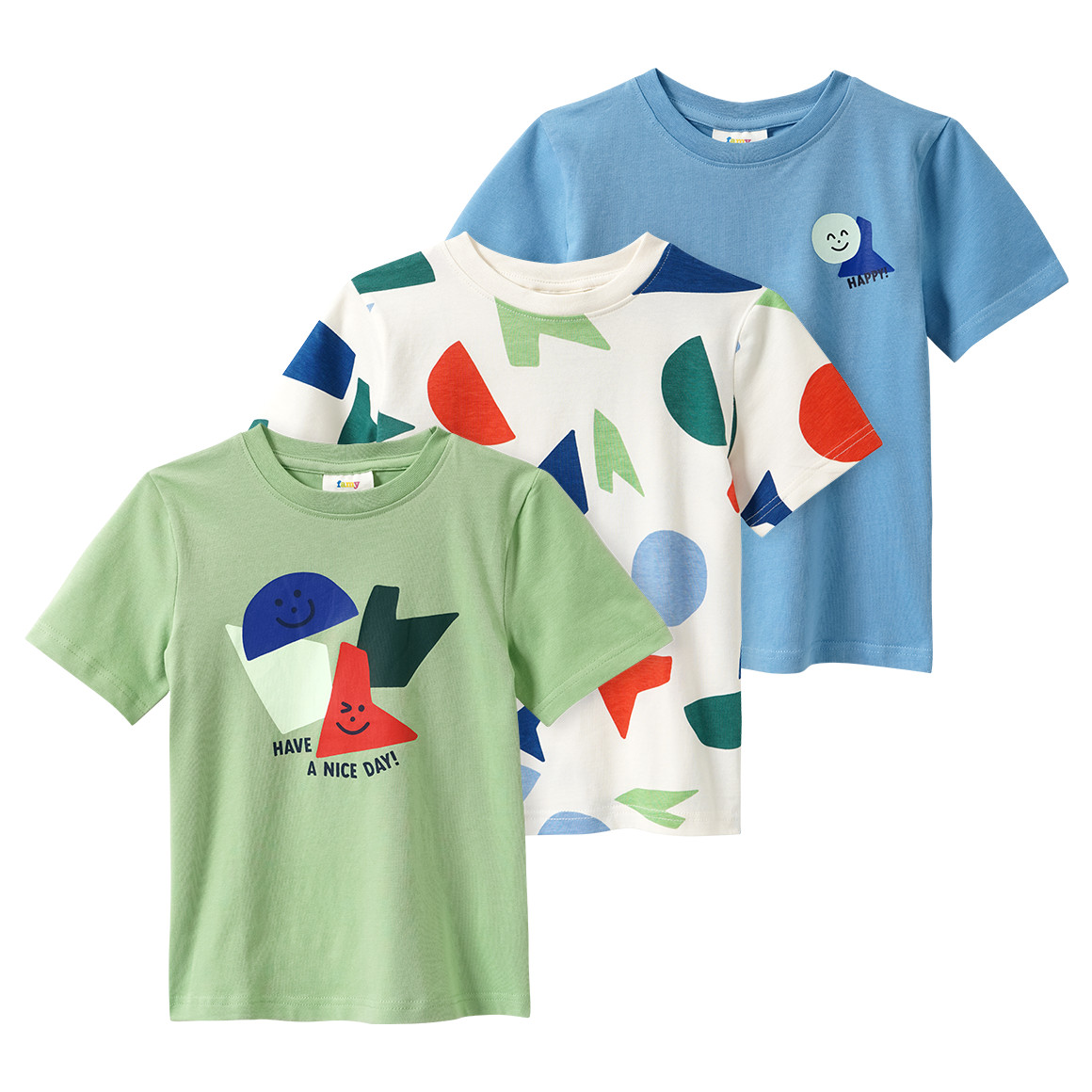 3 Jungen T-Shirts mit Prints
