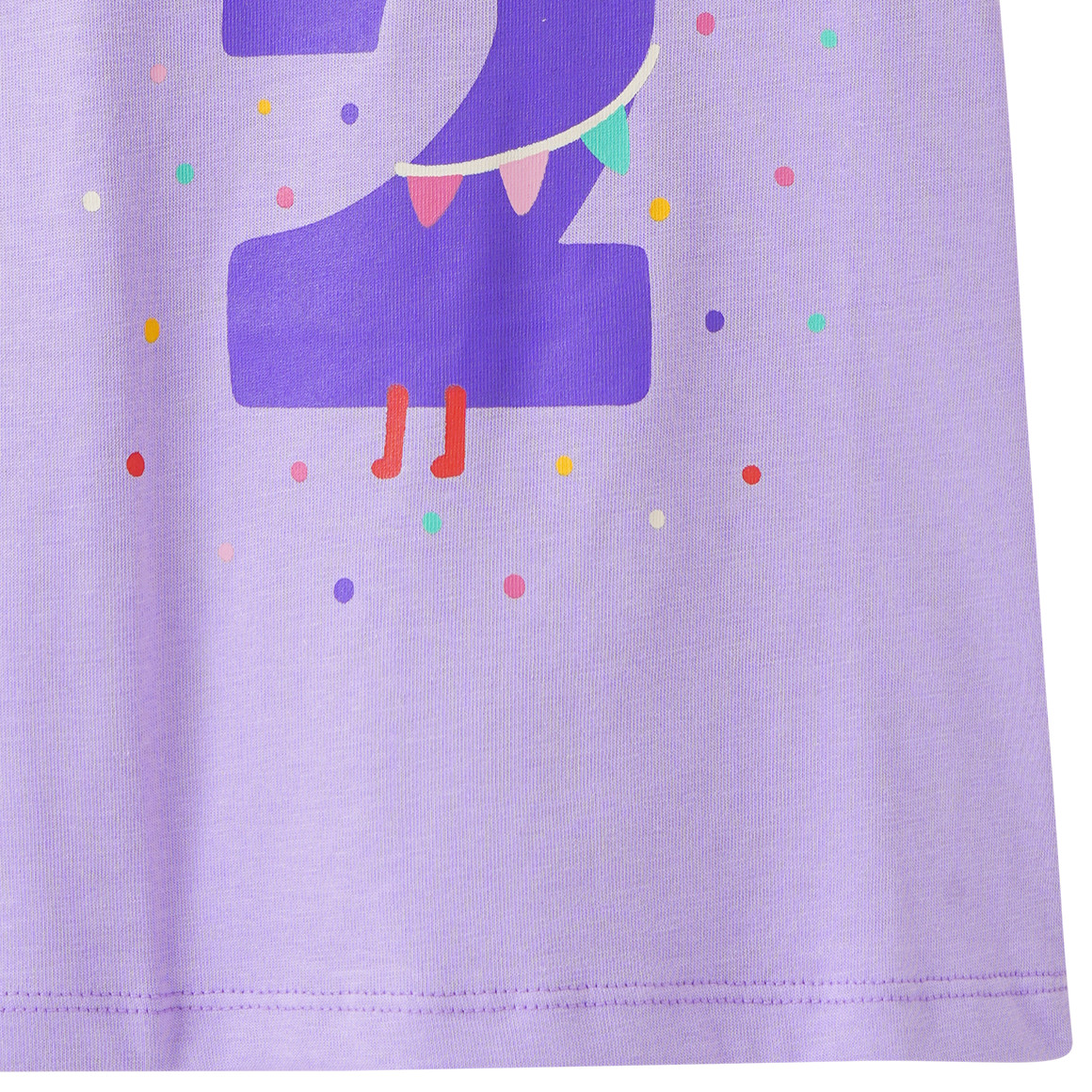 Mädchen T-Shirt mit Geburtstagszahl 2