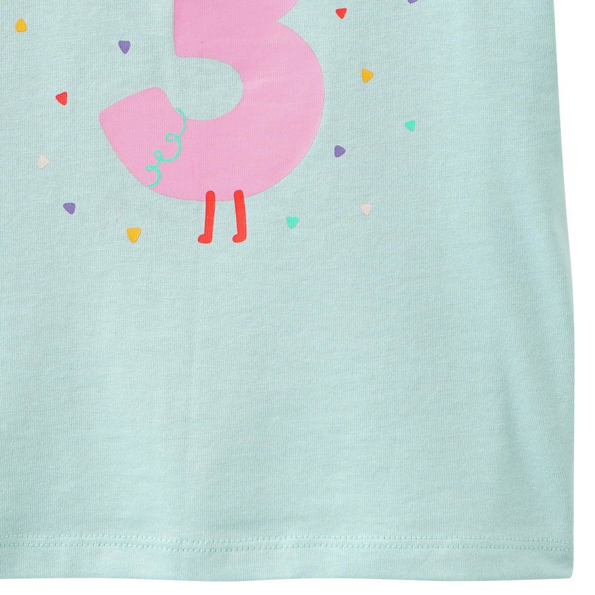 Mädchen T-Shirt mit Geburtstagszahl 3