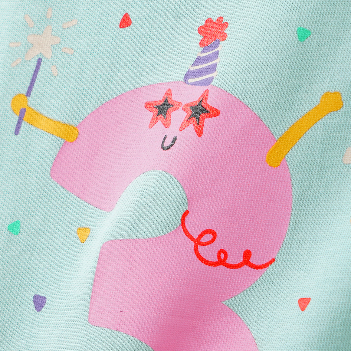 Mädchen T-Shirt mit Geburtstagszahl 3