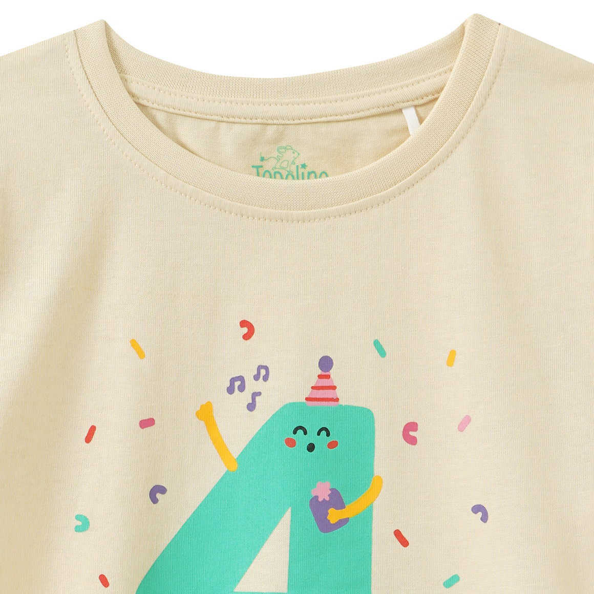 Meisjes T-shirt met verjaardagsnummer 4