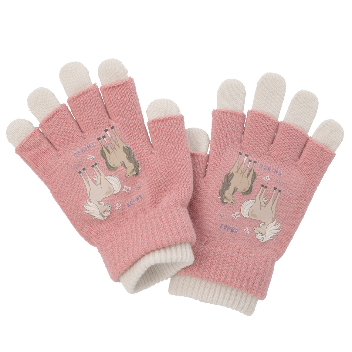 2 Paar Mädchen Handschuhe mit Motiv
