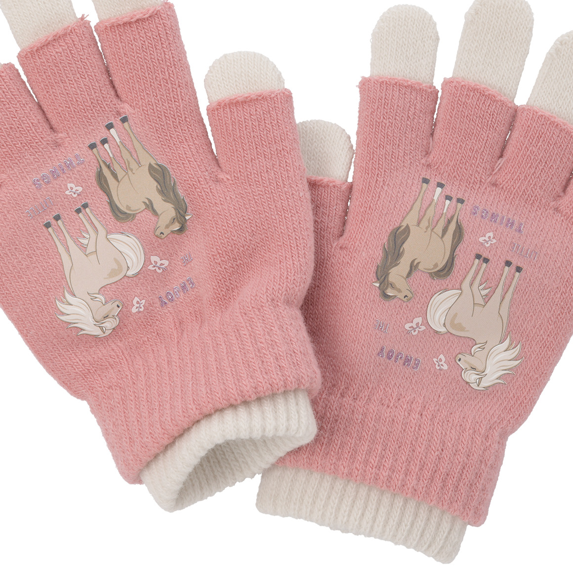 2 Paar Mädchen Handschuhe mit Motiv