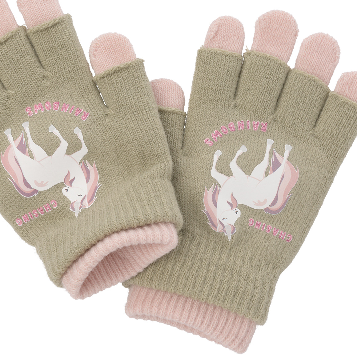 2 Paar Mädchen Handschuhe mit Motiv