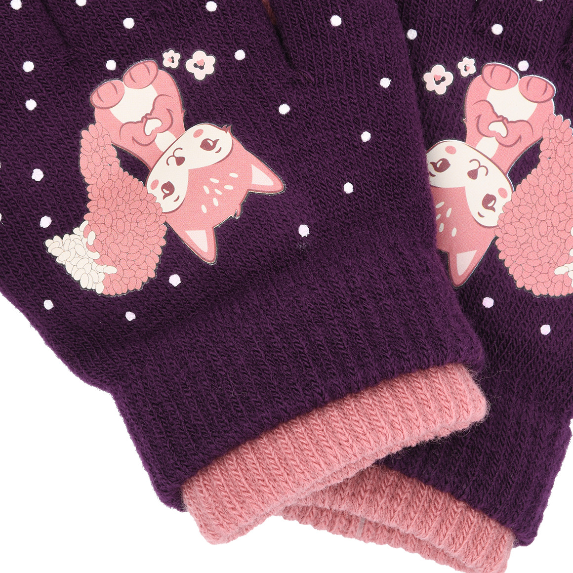 2 Paar Mädchen Handschuhe mit Motiv