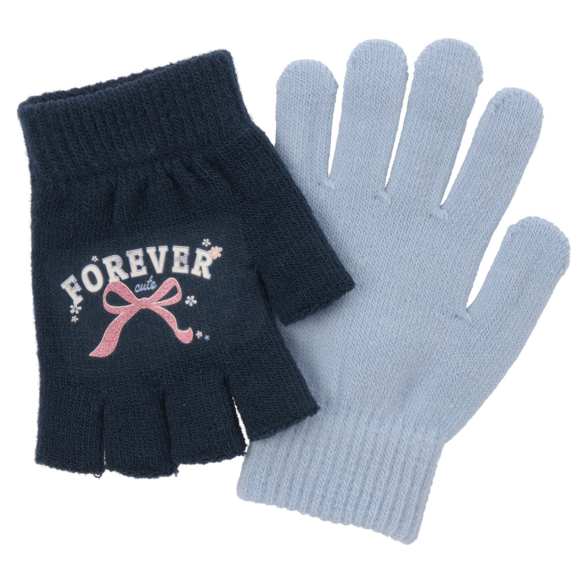 2 Paar Mädchen Handschuhe mit Motiv
