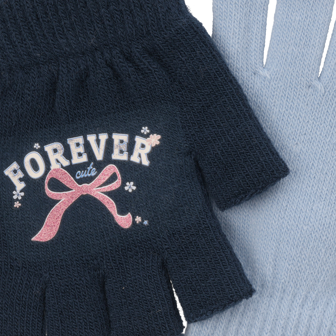 2 Paar Mädchen Handschuhe mit Motiv