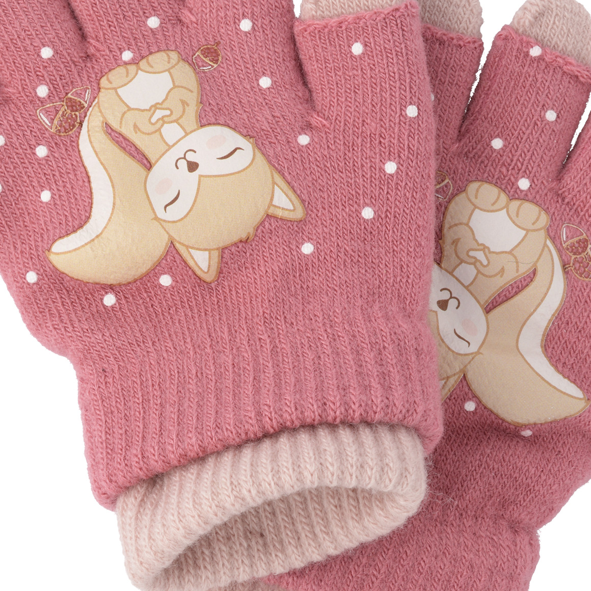 2 paar Meisjes Handschoenen met motief