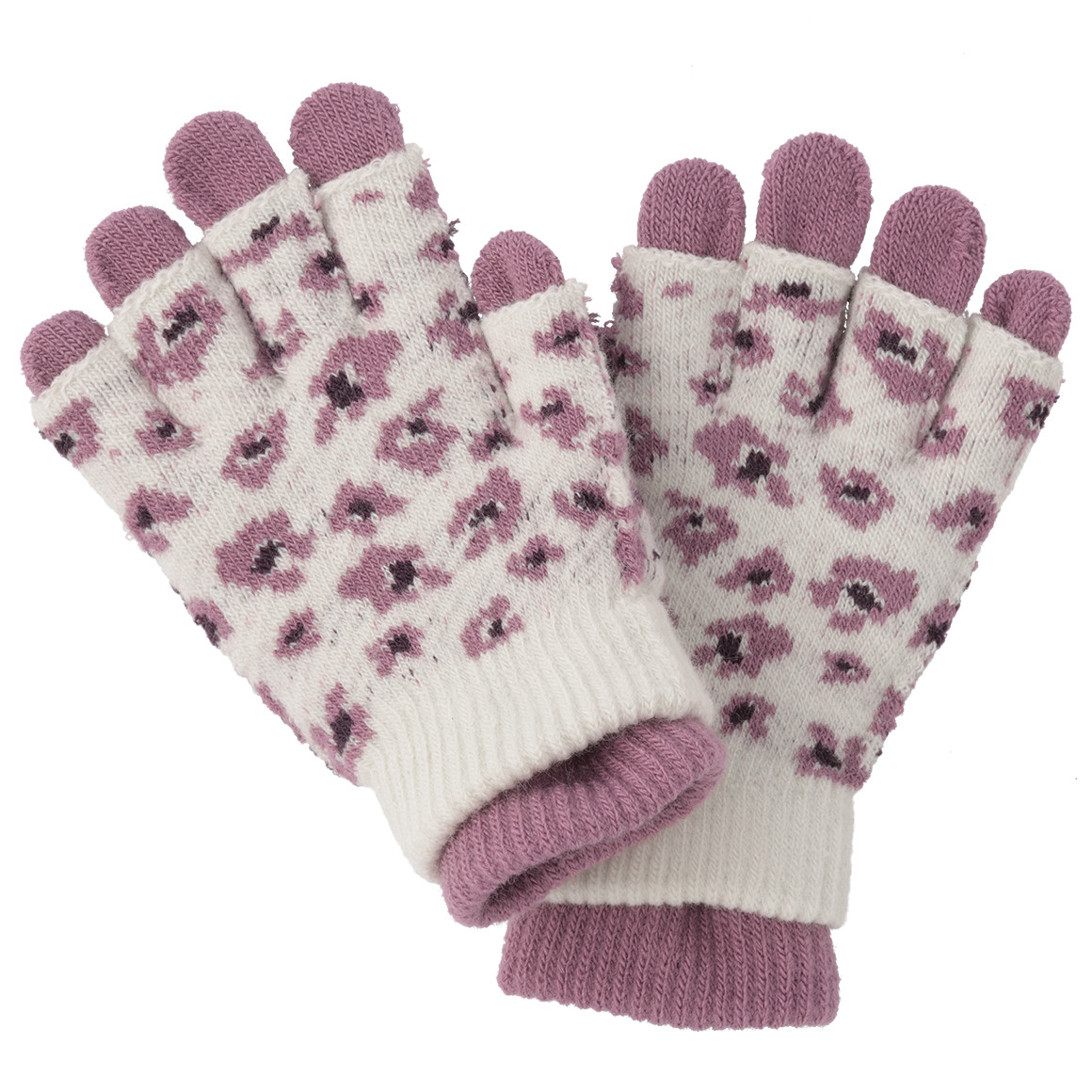 2 paar Meisjes Handschoenen met bloemen