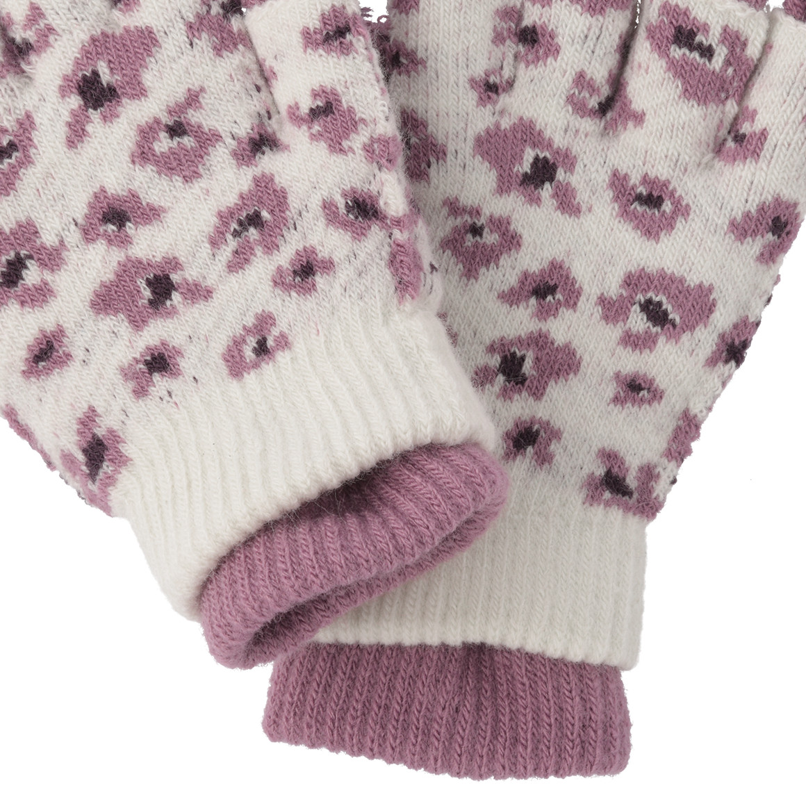 2 paar Meisjes Handschoenen met bloemen