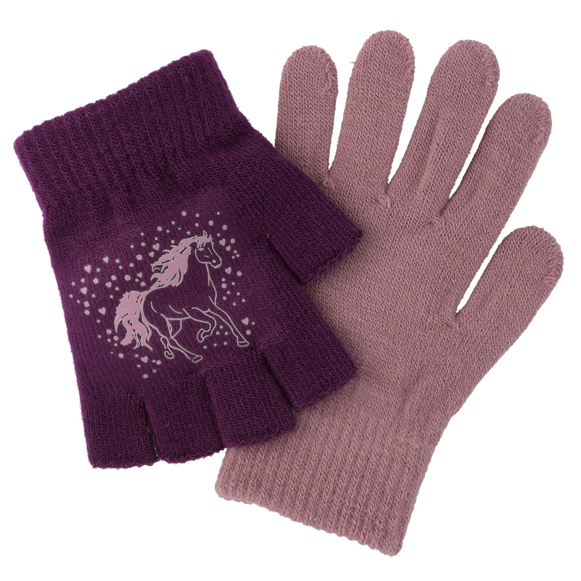 2 paar Meisjes Handschoenen met motief