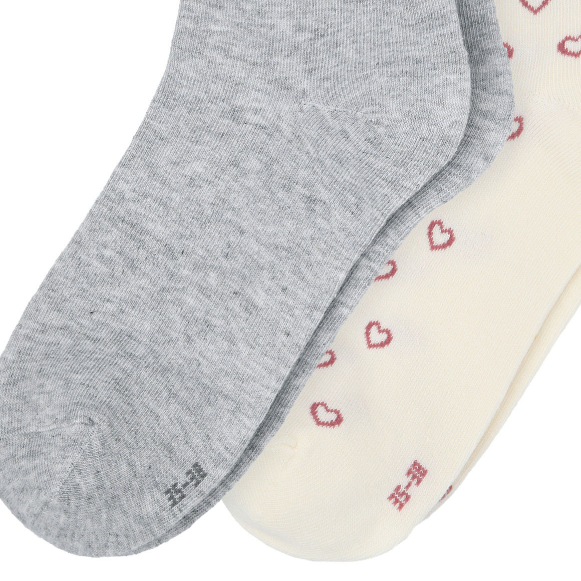 2 Paar Damen Socken mit Rollbündchen