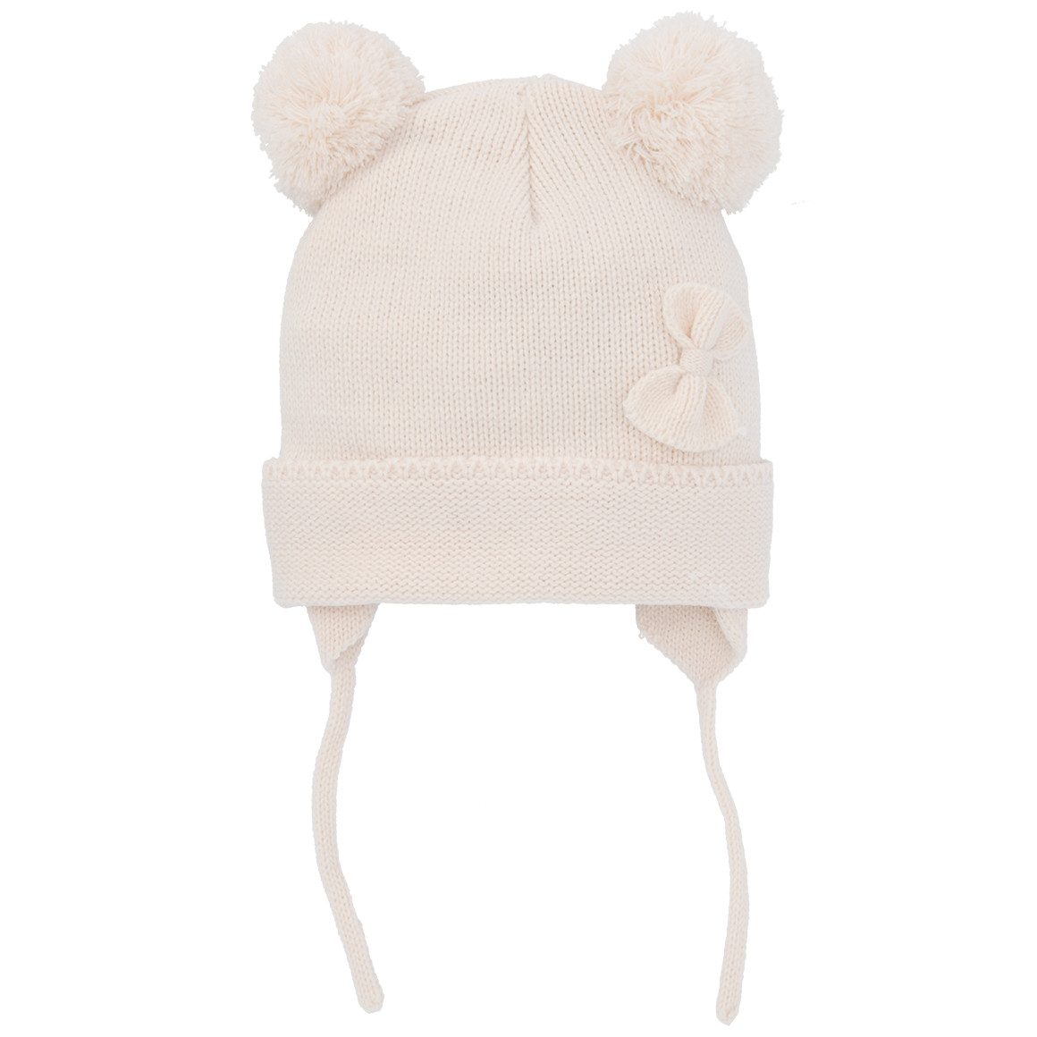 Baby Wintermütze mit Zierschleife