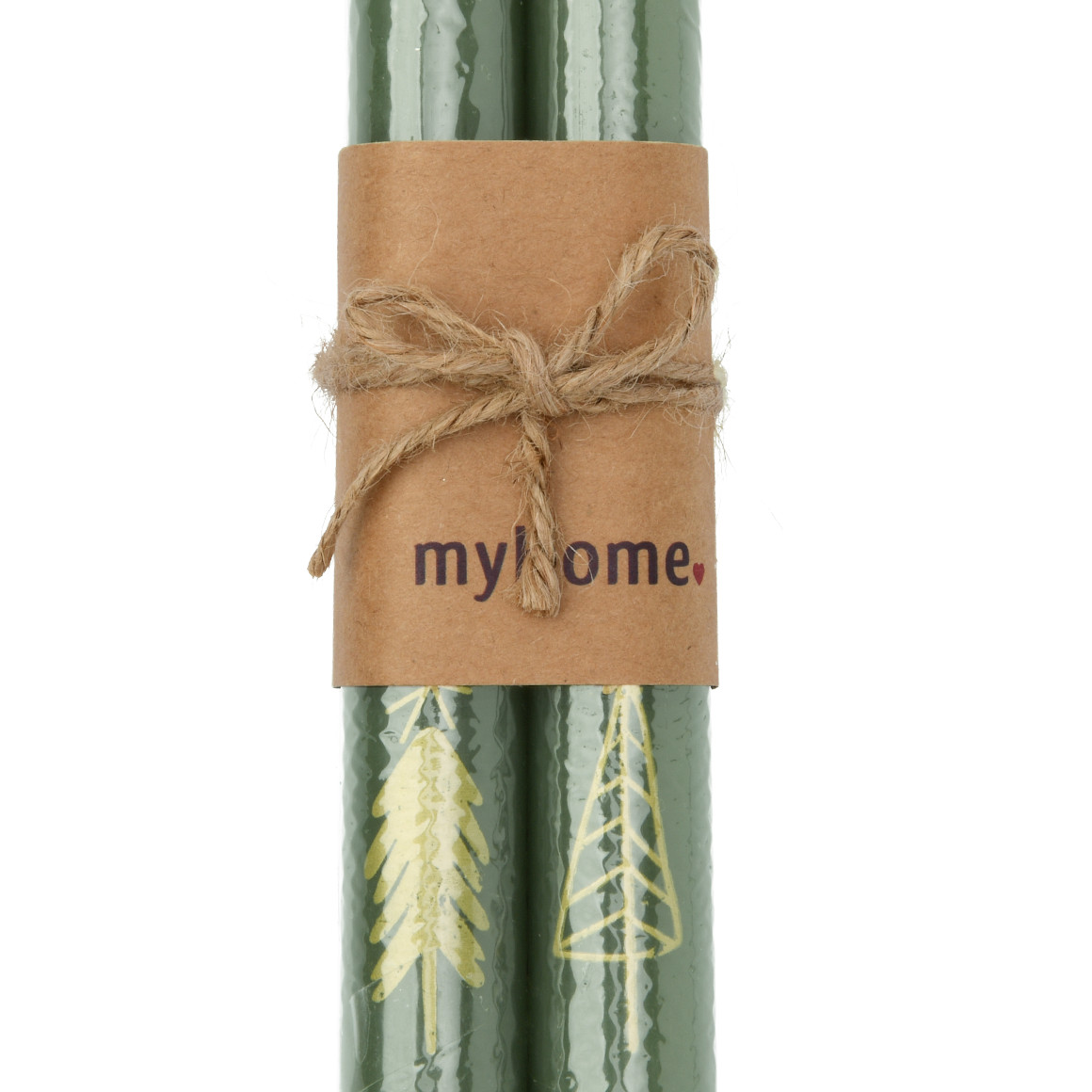 4 Stabkerzen im weihnachtlichen Design