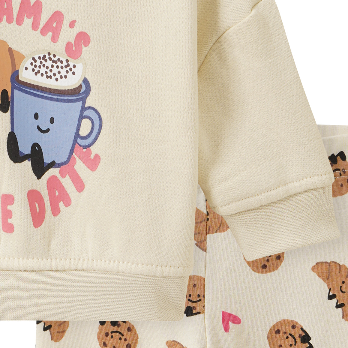 Newborn Set mit Frühstücks-Print