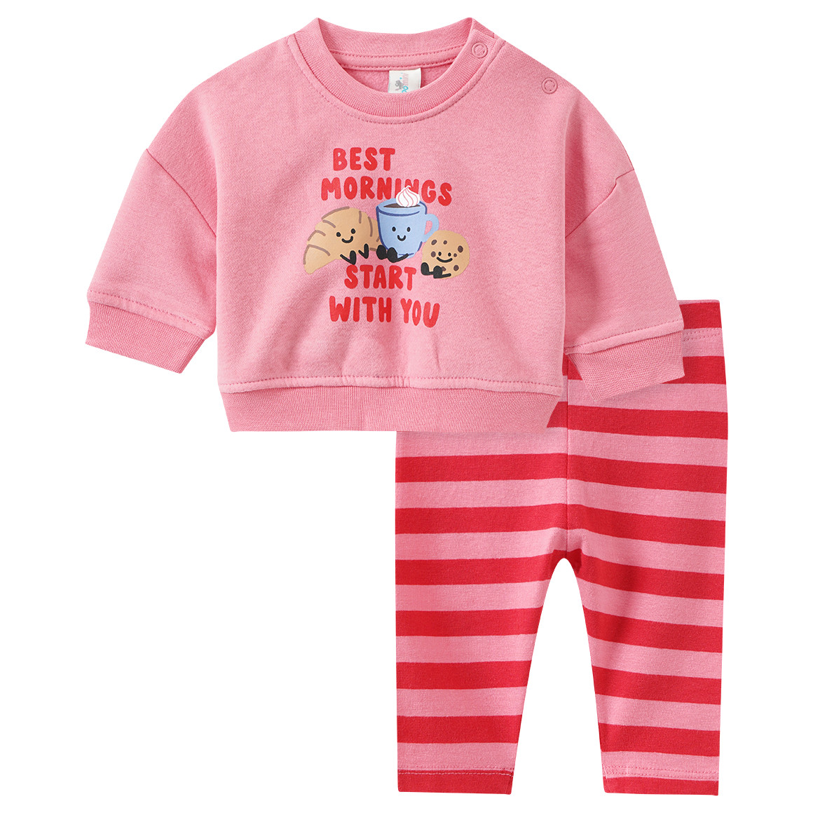 Newborn Set mit Frühstücks-Print