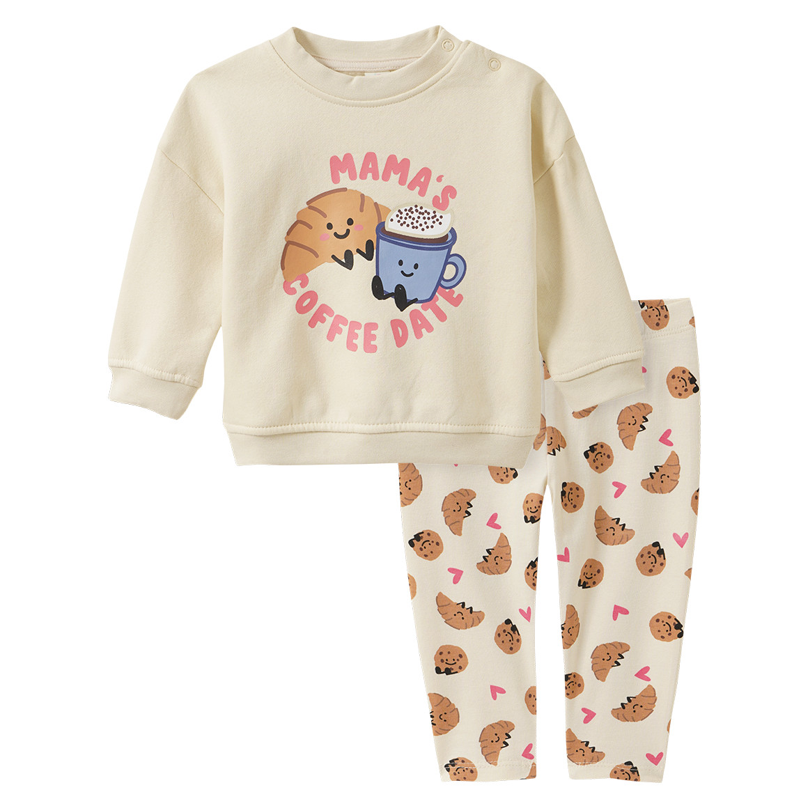 Baby Set mit Frühstücks-Print
